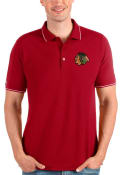 Chicago Blackhawks Antigua Affluent Polo Polo Shirt - Red