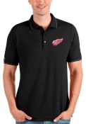 Detroit Red Wings Antigua Affluent Polo Polo Shirt - Silver