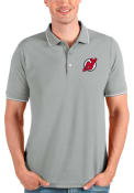 New Jersey Devils Antigua Affluent Polo Polo Shirt - Grey