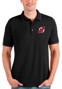 New Jersey Devils Antigua Affluent Polo Polo Shirt - Silver