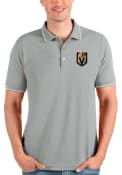 Vegas Golden Knights Antigua Affluent Polo Polo Shirt - Grey