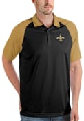 New Orleans Saints Antigua Nova Polo Shirt - Black