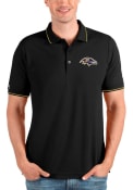 Baltimore Ravens Antigua Affluent Polo Shirt - Black