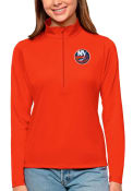 New York Islanders Womens Antigua Tribute 1/4 Zip Pullover - Orange