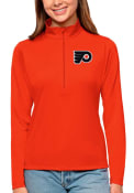 Philadelphia Flyers Womens Antigua Tribute 1/4 Zip Pullover - Orange