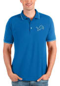 Detroit Lions Antigua Affluent Polo Shirt - Blue