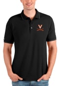 Virginia Cavaliers Antigua Affluent Polo Shirt - Black