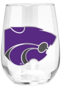 Purple K-State Wildcats 15oz Emblem Stemless Wine Glass