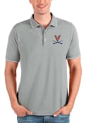 Virginia Cavaliers Antigua Affluent Polo Shirt - Grey