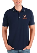 Virginia Cavaliers Antigua Affluent Polo Shirt - Navy Blue