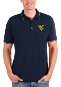 West Virginia Mountaineers Antigua Affluent Polo Shirt - Navy Blue