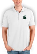 Michigan State Spartans Antigua Affluent Polo Shirt - White