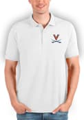 Virginia Cavaliers Antigua Affluent Polo Shirt - White