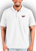 Virginia Tech Hokies Antigua Affluent Polos Shirt - White