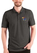 Kansas Jayhawks Antigua Esteem Polo Shirt - Black