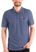 Kansas Jayhawks Antigua Esteem Polo Shirt - Blue