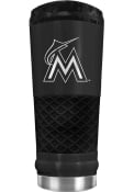Miami Marlins Stealth 24oz Powder Coated Stainless Steel Tumbler - Black