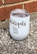 St Louis Cardinals 10oz Opal Stemless Wine Stainless Steel Tumbler - White