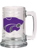 Purple K-State Wildcats 15oz Glass Logo Stein