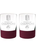 Colorado Avalanche 2022 Stanley Cup Champions 2 pc Commissioner Rock Glass