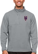 New York Mets Antigua Course Pullover Jackets - Grey