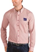 New York Giants Antigua Structure Dress Shirt - Red