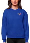 Toronto Blue Jays Womens Antigua Victory Crew Sweatshirt - Blue