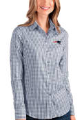 New England Patriots Womens Antigua Structure Dress Shirt - Navy Blue