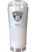 Brooklyn Nets Personalized 24 oz Opal Stainless Steel Tumbler - White