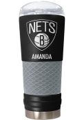 Brooklyn Nets Personalized 24 oz Team Color Stainless Steel Tumbler - Black