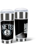 Brooklyn Nets Personalized 24 oz Eagle Stainless Steel Tumbler - Black