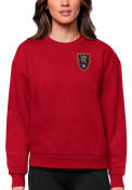 Real Salt Lake Womens Antigua Victory Crew Sweatshirt - Red