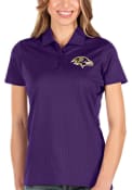 Baltimore Ravens Womens Antigua Balance Polo Shirt - Purple