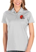 Cleveland Browns Womens Antigua Balance Polo Shirt - White