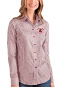 Washington State Cougars Womens Antigua Structure Dress Shirt - Red