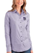 Northwestern Wildcats Womens Antigua Structure Dress Shirt - Purple