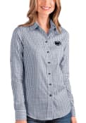 Penn State Nittany Lions Womens Antigua Structure Dress Shirt - Navy Blue