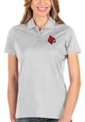 Louisville Cardinals Womens Antigua Balance Polo Shirt - White