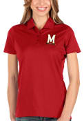 Maryland Terrapins Womens Antigua Balance Polo Shirt - Red
