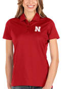 Nebraska Cornhuskers Womens Antigua Balance Polo Shirt - Red