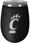 Black Cincinnati Bearcats 10oz Stealth Stemless Wine Stainless Steel Stemless