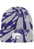 Purple K-State Wildcats Tie Dye Cuff Youth Knit Hat