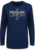 Philadelphia Union Boys Locker Stacked T-Shirt - Navy Blue