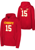 Patrick Mahomes Kansas City Chiefs Youth Name Number Long Sleeve Hoodie Red