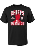 Patrick Mahomes Kansas City Chiefs Youth Profile Name and Number T-Shirt - Black