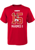 Patrick Mahomes Kansas City Chiefs Youth Lazer Name and Number T-Shirt - Red