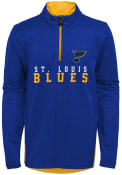 St Louis Blues Youth Benchmark Quarter Zip - Blue