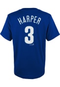 Bryce Harper Philadelphia Phillies Youth Name and Number Alt T-Shirt - Blue