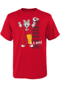 KC Wolf Kansas City Chiefs Youth Outer Stuff KC Wolf Tag It T-Shirt - Red