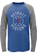 Detroit Pistons Youth Fadeaway T-Shirt - Blue